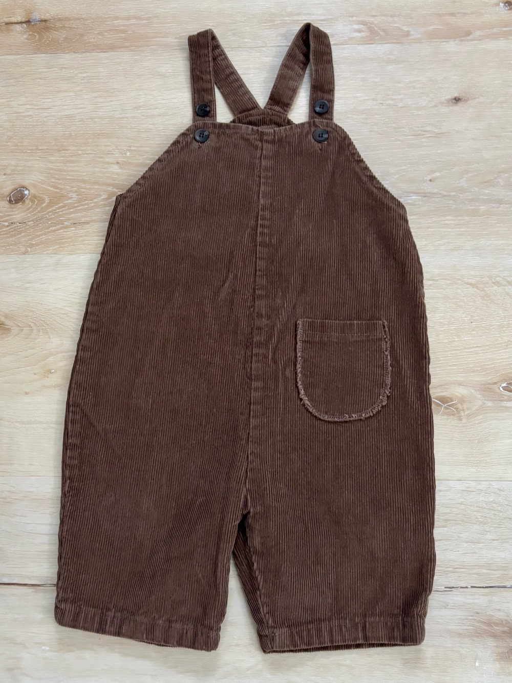Bella Brown Corduroy Overalls Romper